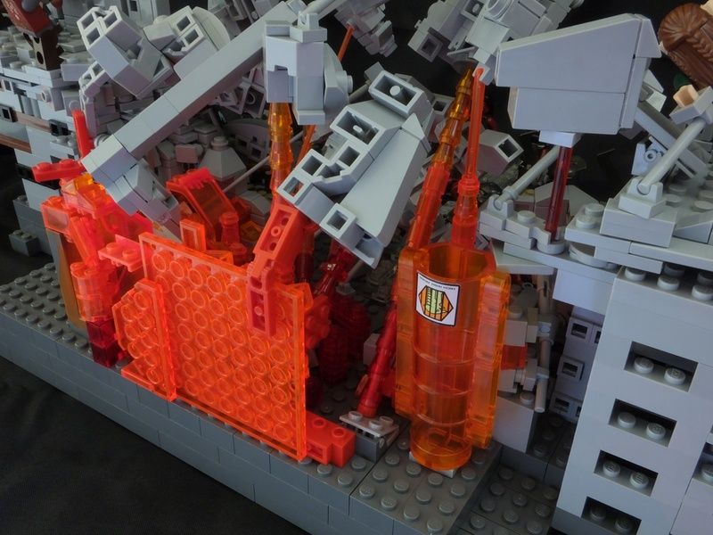 Illustration for article titled A Fantastic Lego Diorama Captures Helms Deep Mid-Explosion